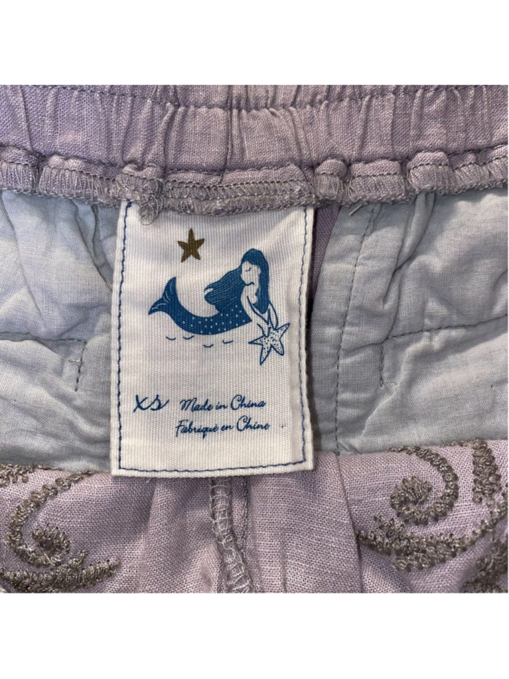 Anthropologie Mermaid Womens Linen Blend Printed Embroidered Pull-On Shorts XS - Picture 2 of 8